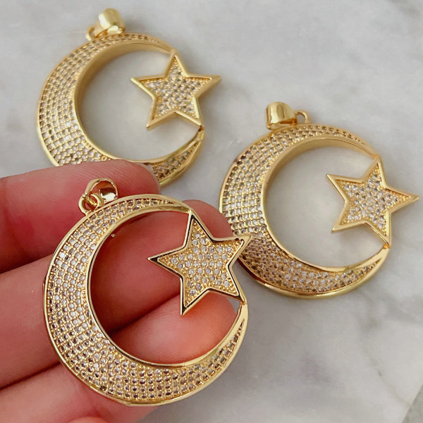 Moon star pendant