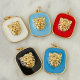 Enamel Leopard Square Charm