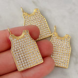 Pave zircon clother charm