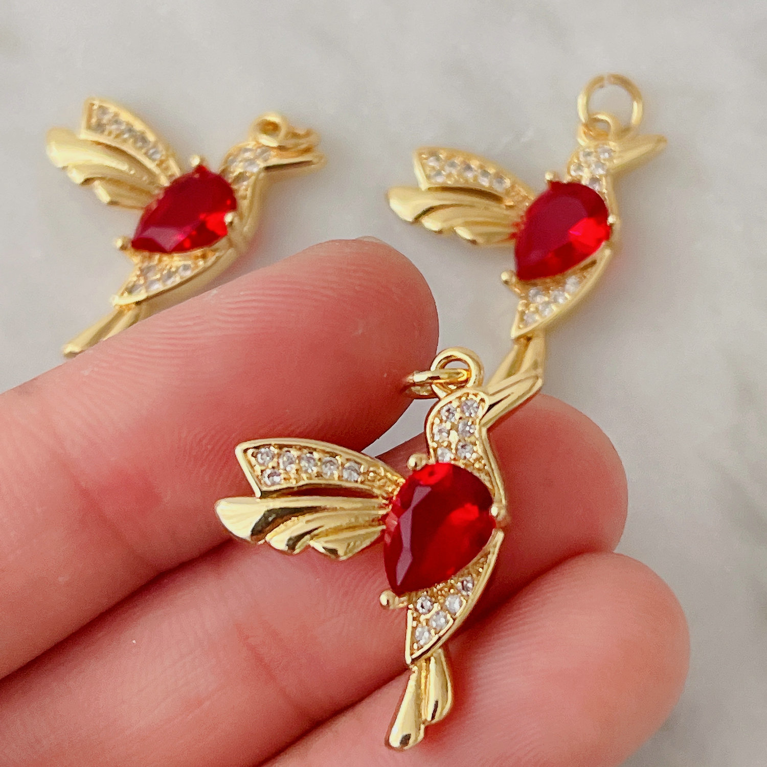 Red bird charm