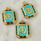 Sqaure green charm