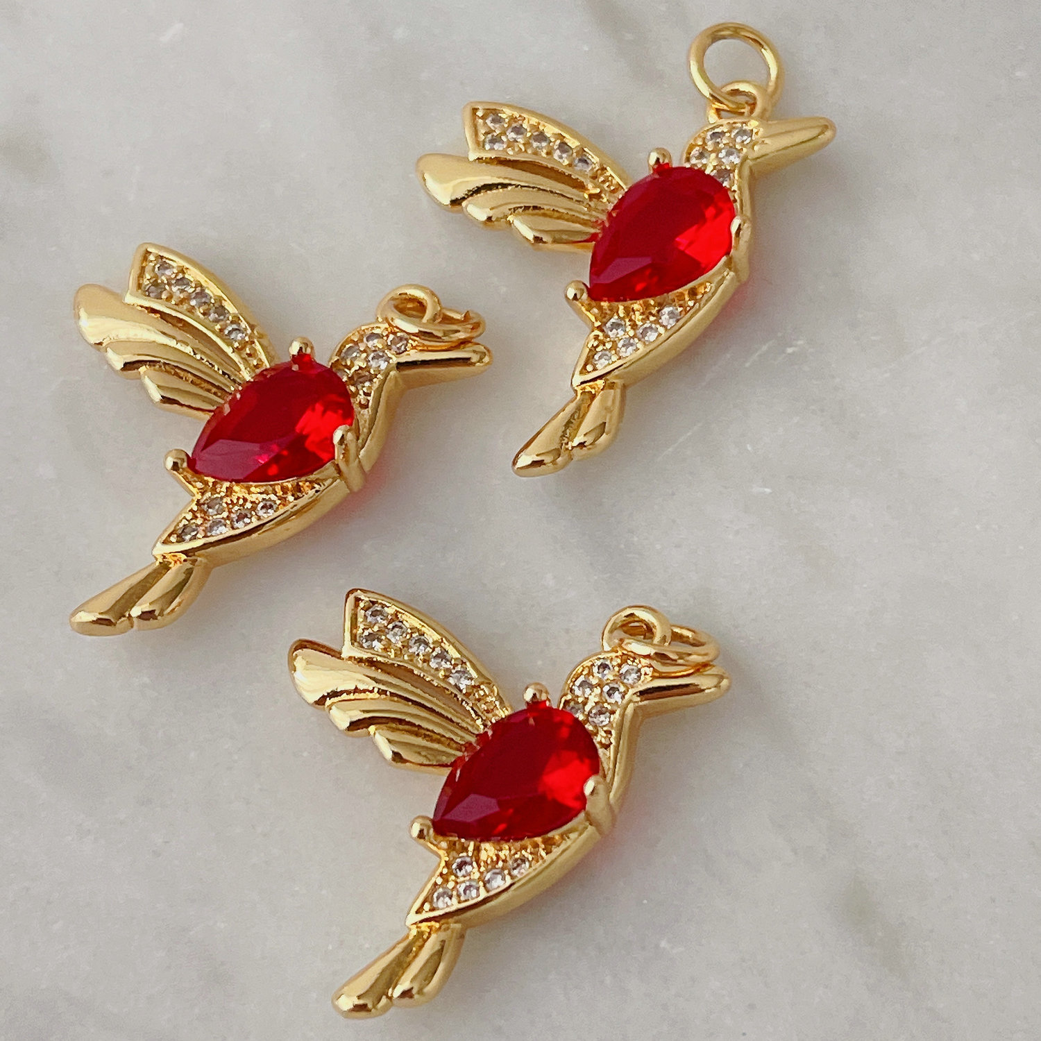 Red bird charm