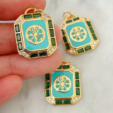Sqaure green charm