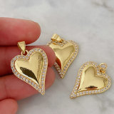 Pave heart charm