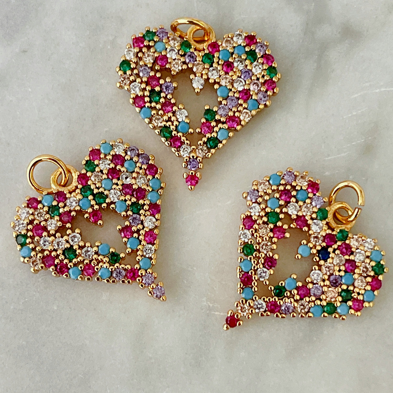 Colorful heart charm
