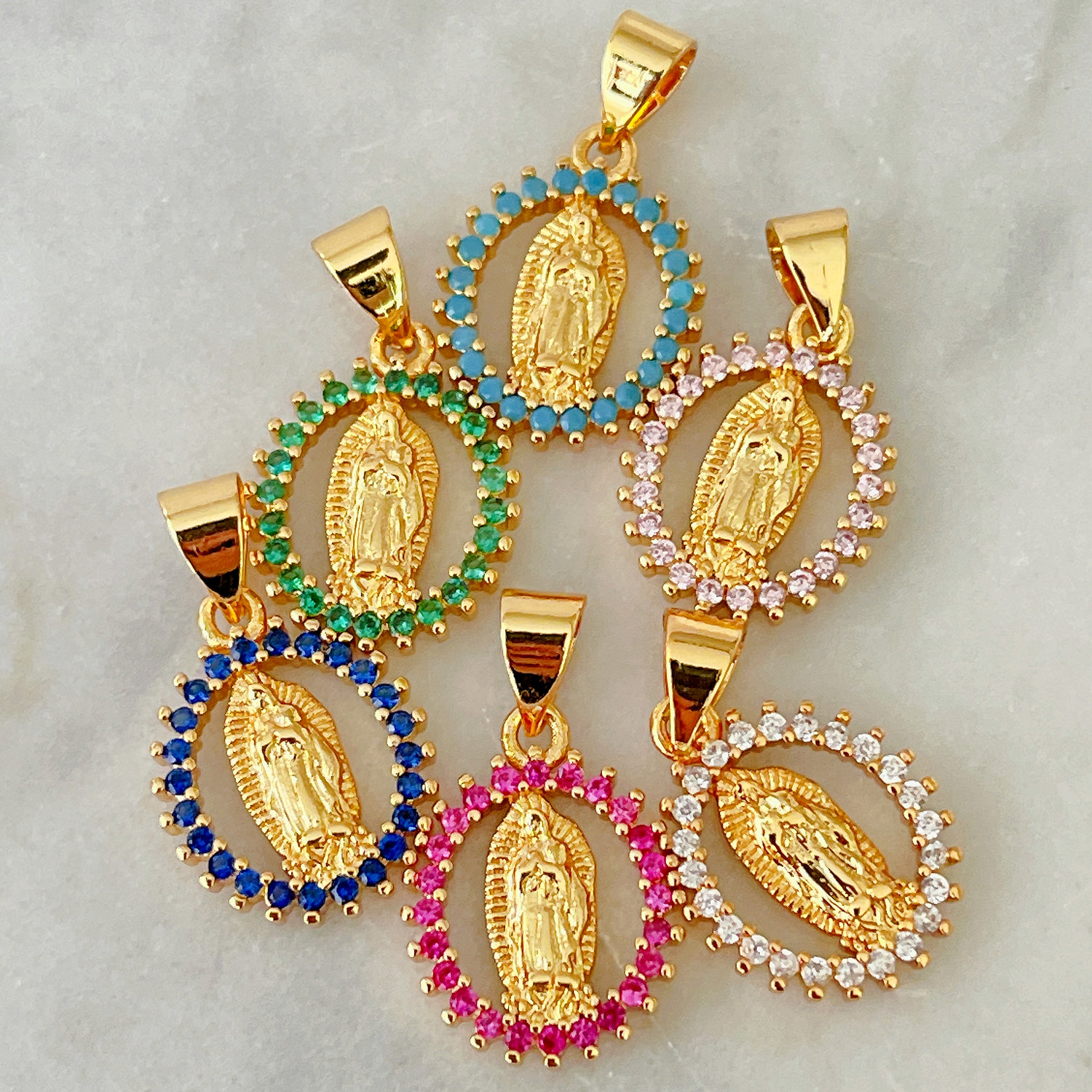 Oval Virgin Mary Charm