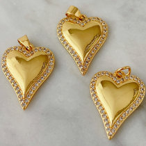 Pave heart charm