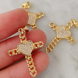 Heart cross charm