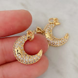Pave moon charm