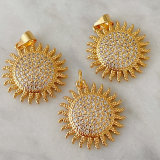 Pave sunflower charm