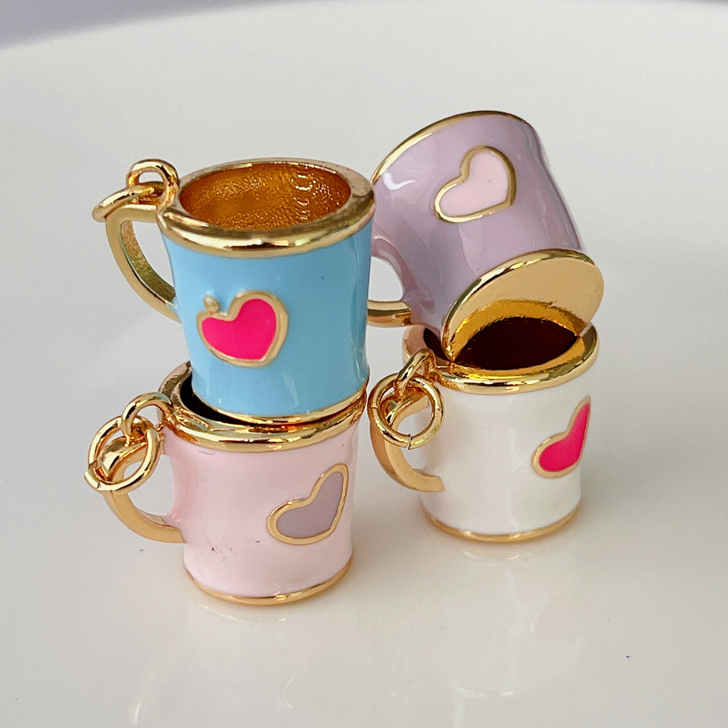 Enamel cup charm