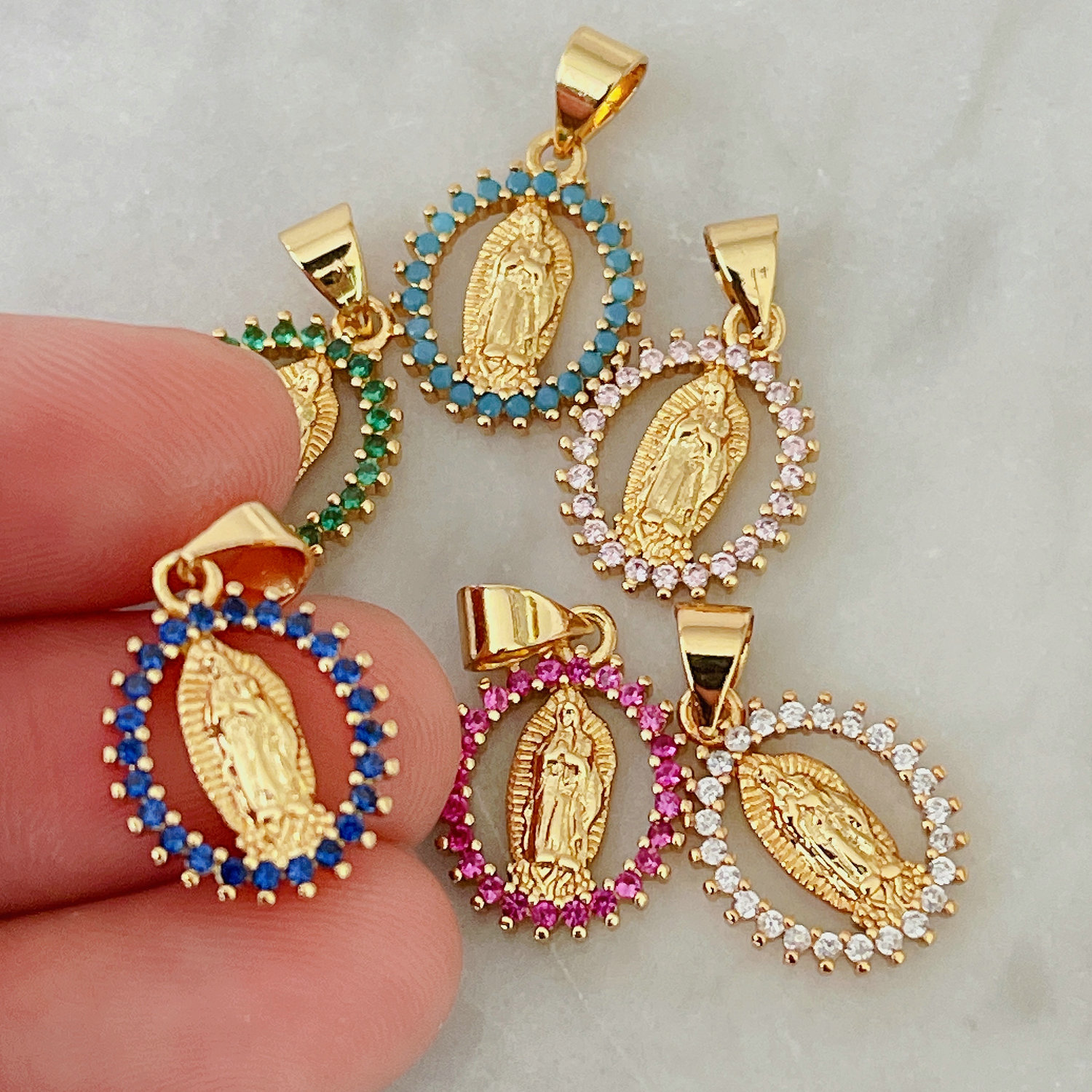 Oval Virgin Mary Charm