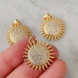 Pave sunflower charm