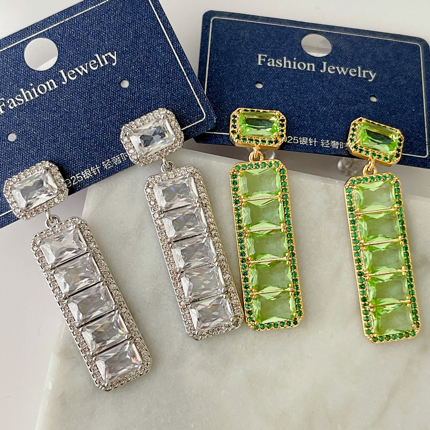 Sqaure Zircon Earrings