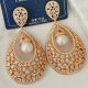 Big zircon earrings