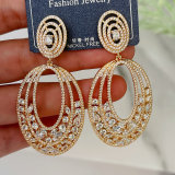 Big zircon earrings