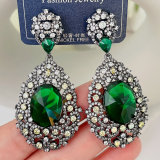 Green zircon earrings