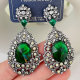 Green zircon earrings