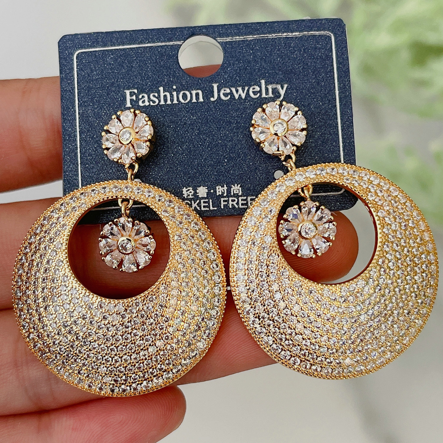 Big round earrings