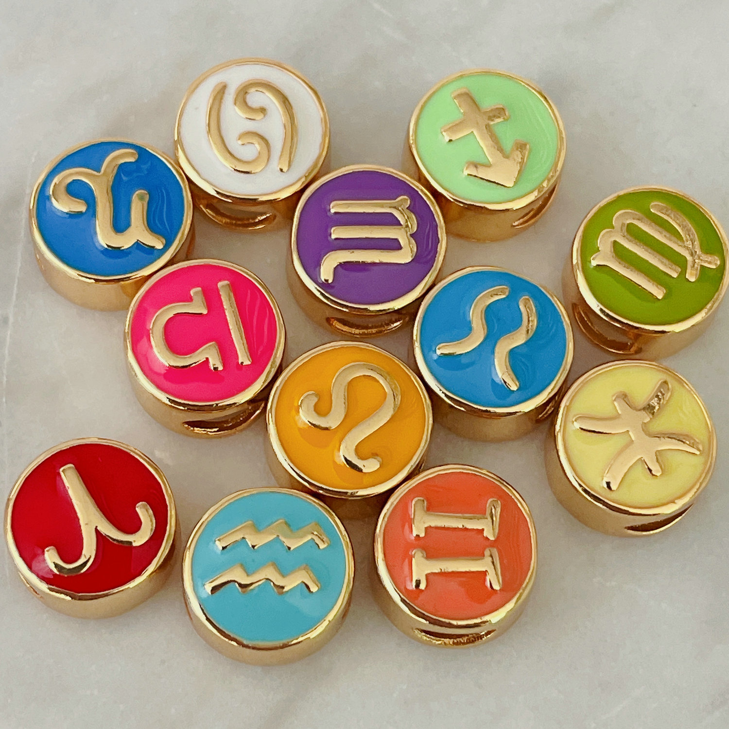 Enamel constellation bead