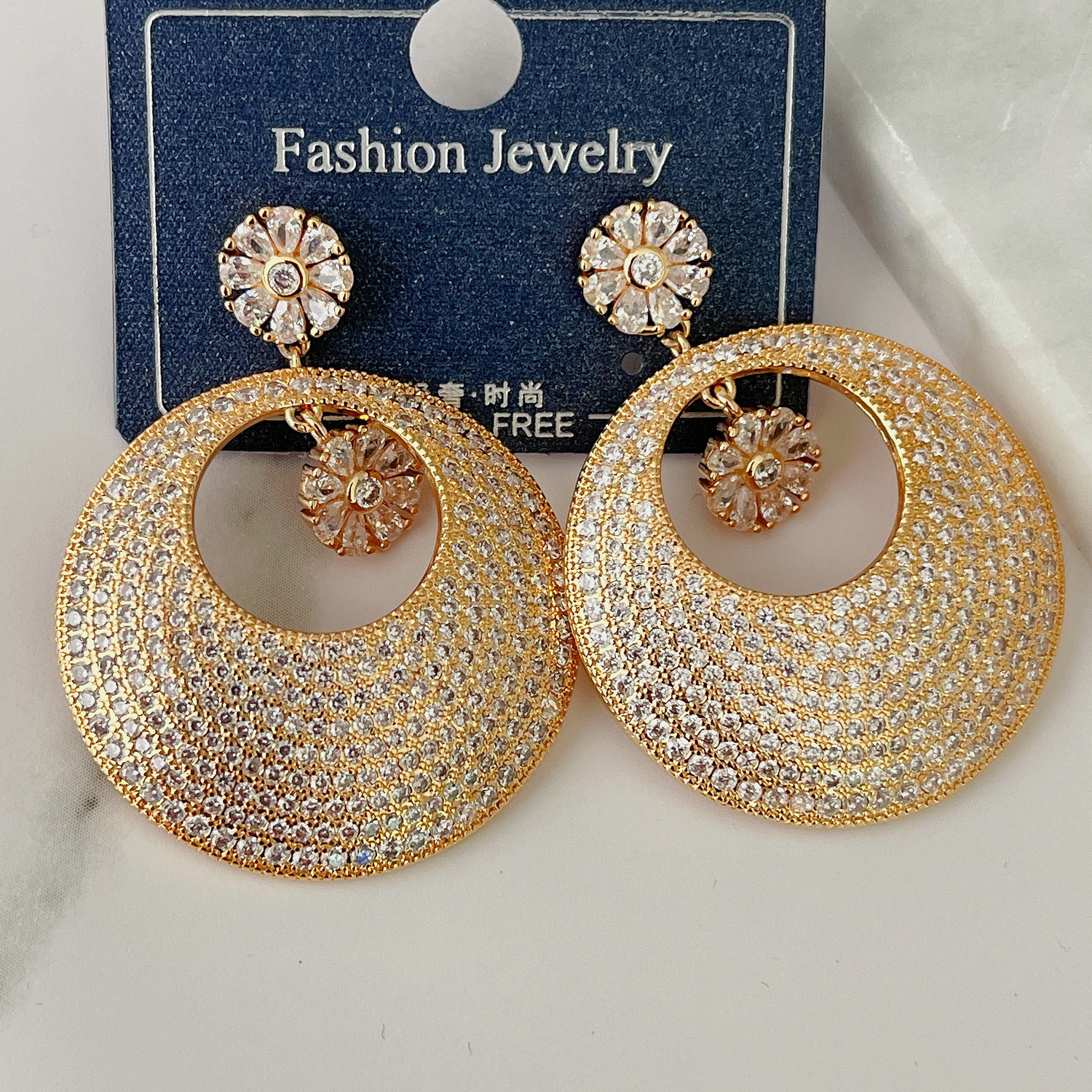Big round earrings