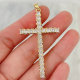 Pave Cross Charm