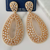 Big zircon earrings