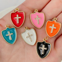 Enamel Cross Charm