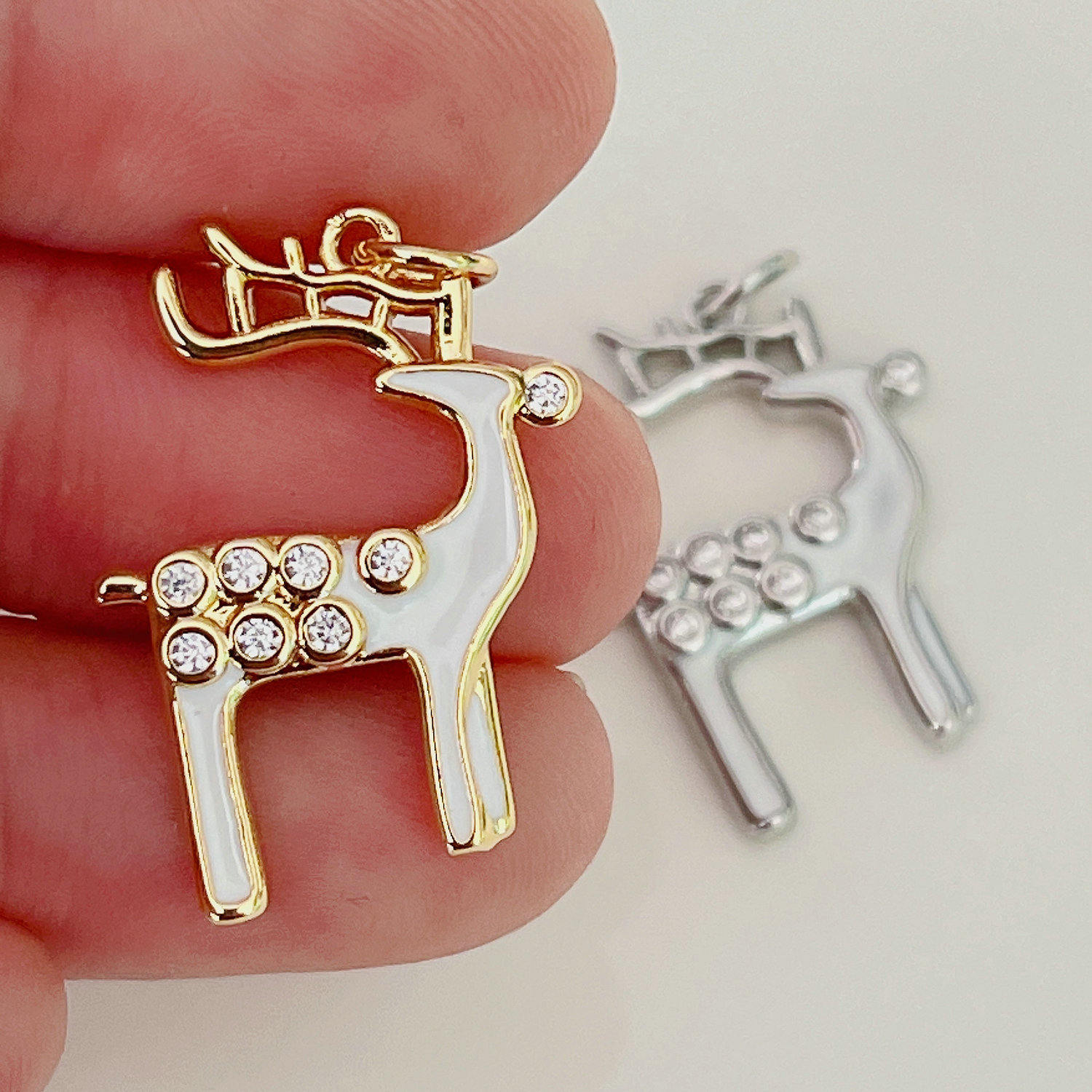 Enamel Elk Charm