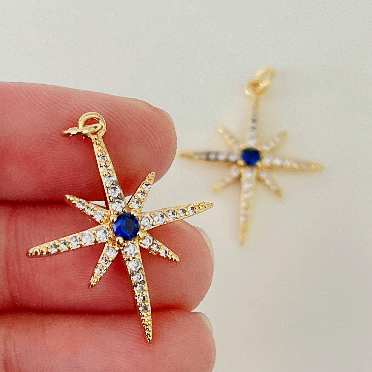 Blue star charm
