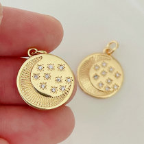 Star moon charm