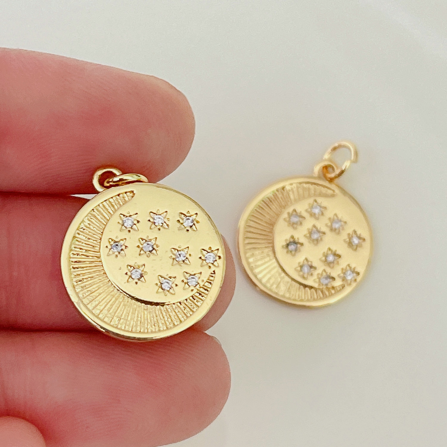 Star moon charm