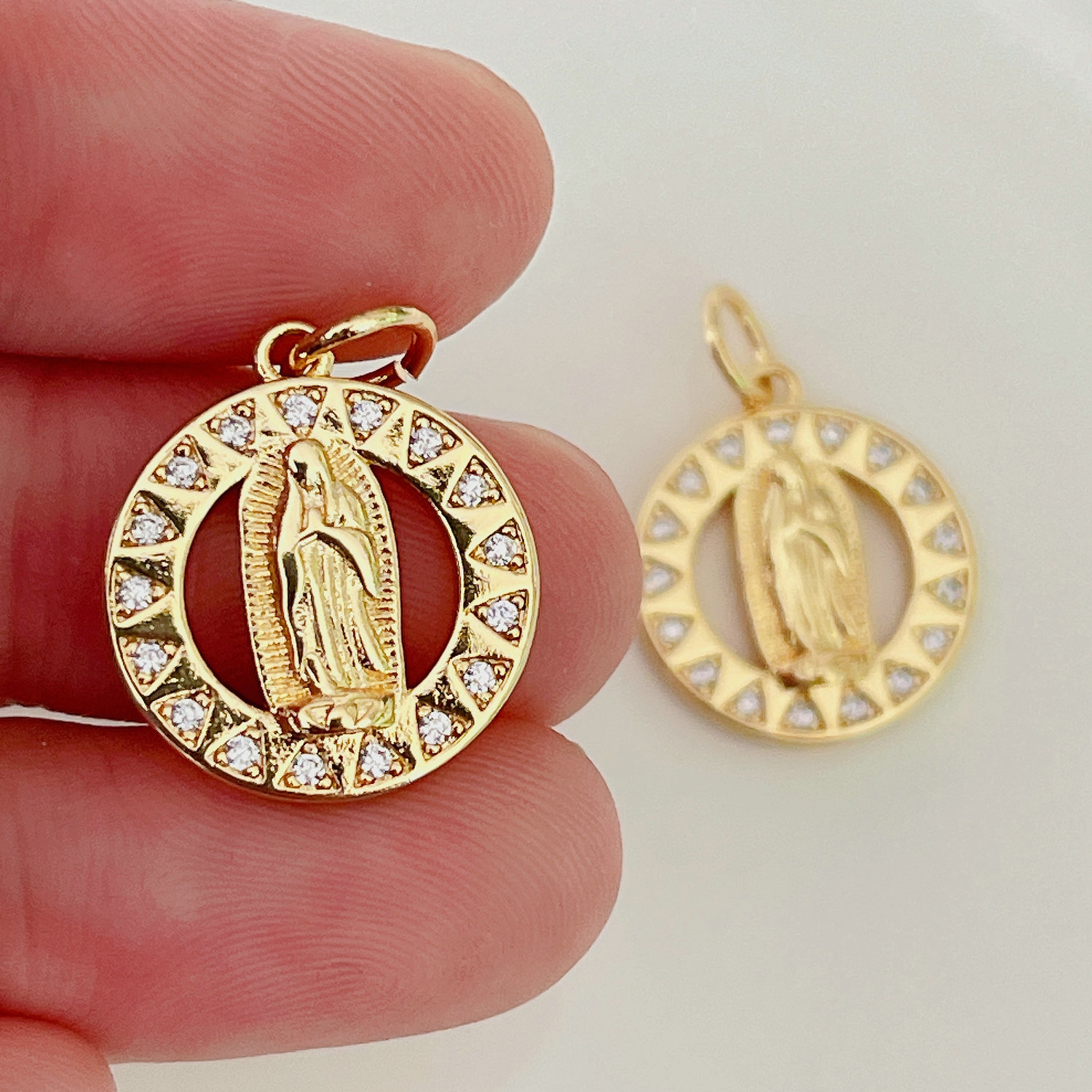 Oval Virgin Mary Charm