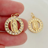 Oval Virgin Mary Charm