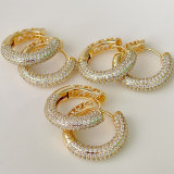 23mm simple round hoop earrings