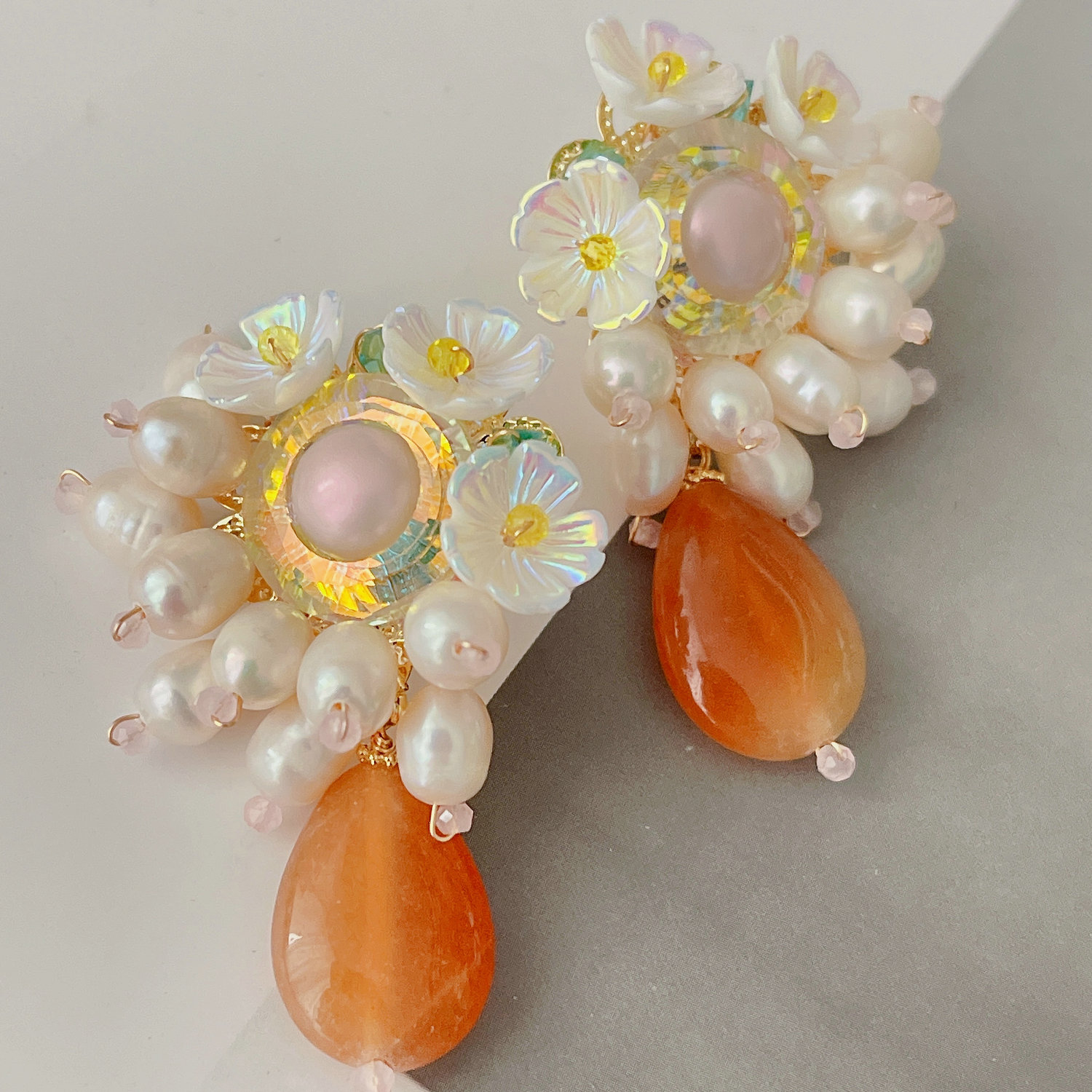Pearl Flower Earrings