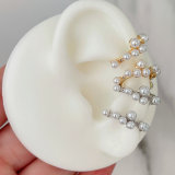 Glass Pearl Ear cuffr ( Two Piece )