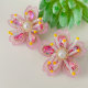 Pink crystal flower earrings