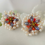 Colorful Pearl Stud Earrings