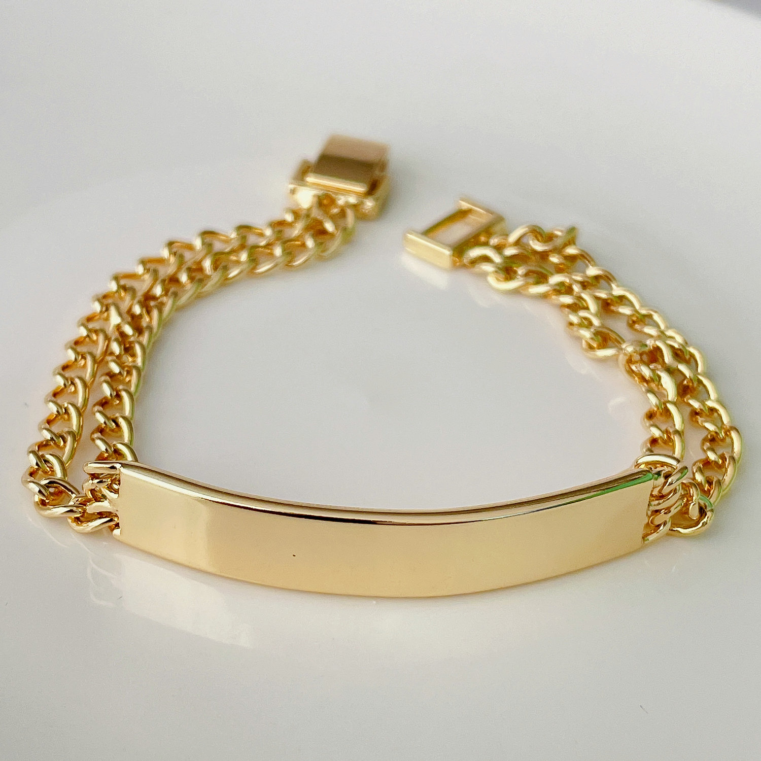 Metal bar chain bracelet