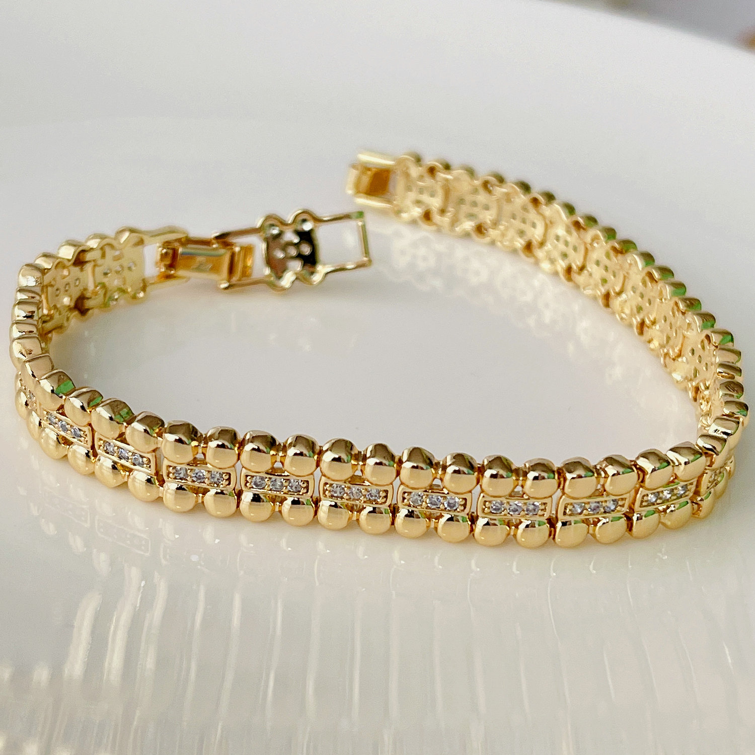 Pave cuban bracelet