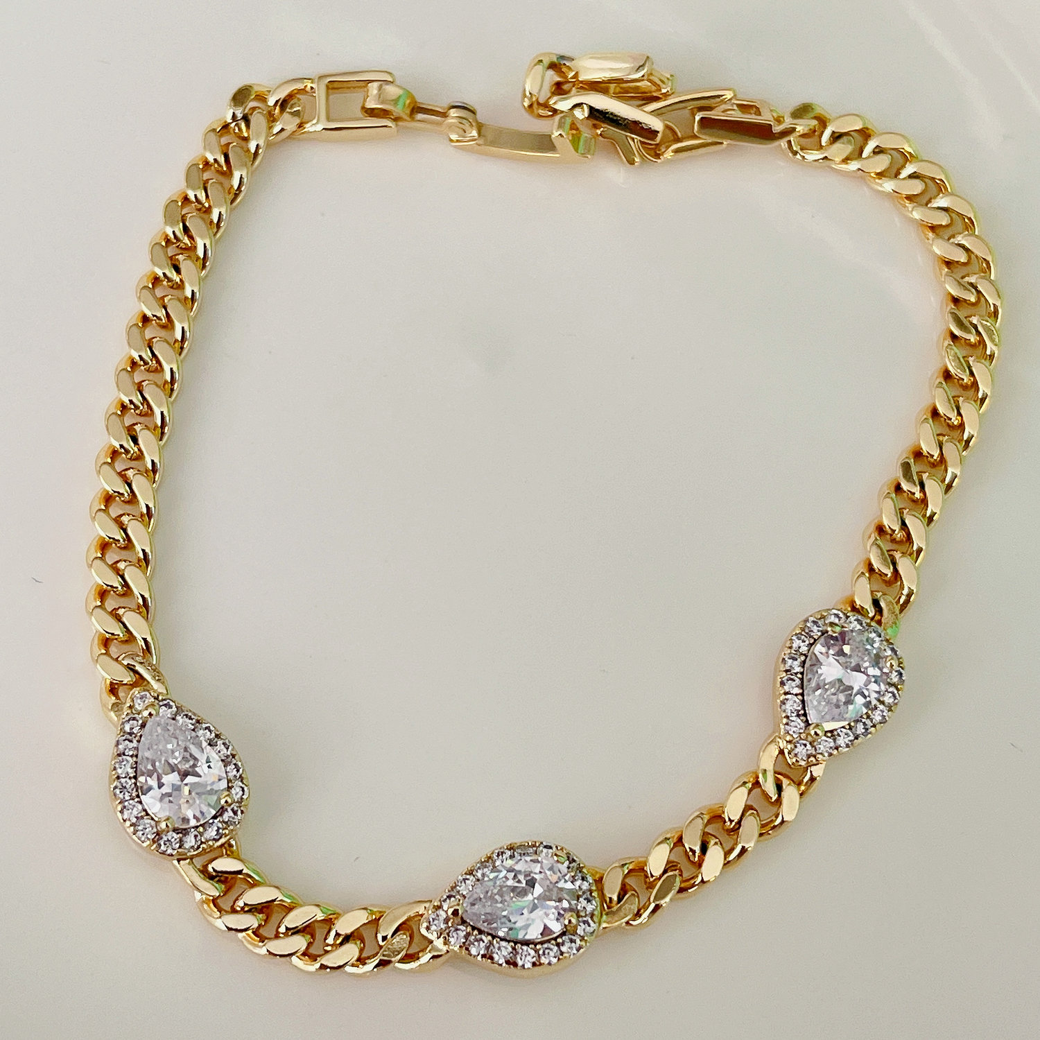 zircon cuban chain bracelet