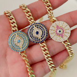Evil Eye cuban chain bracelet