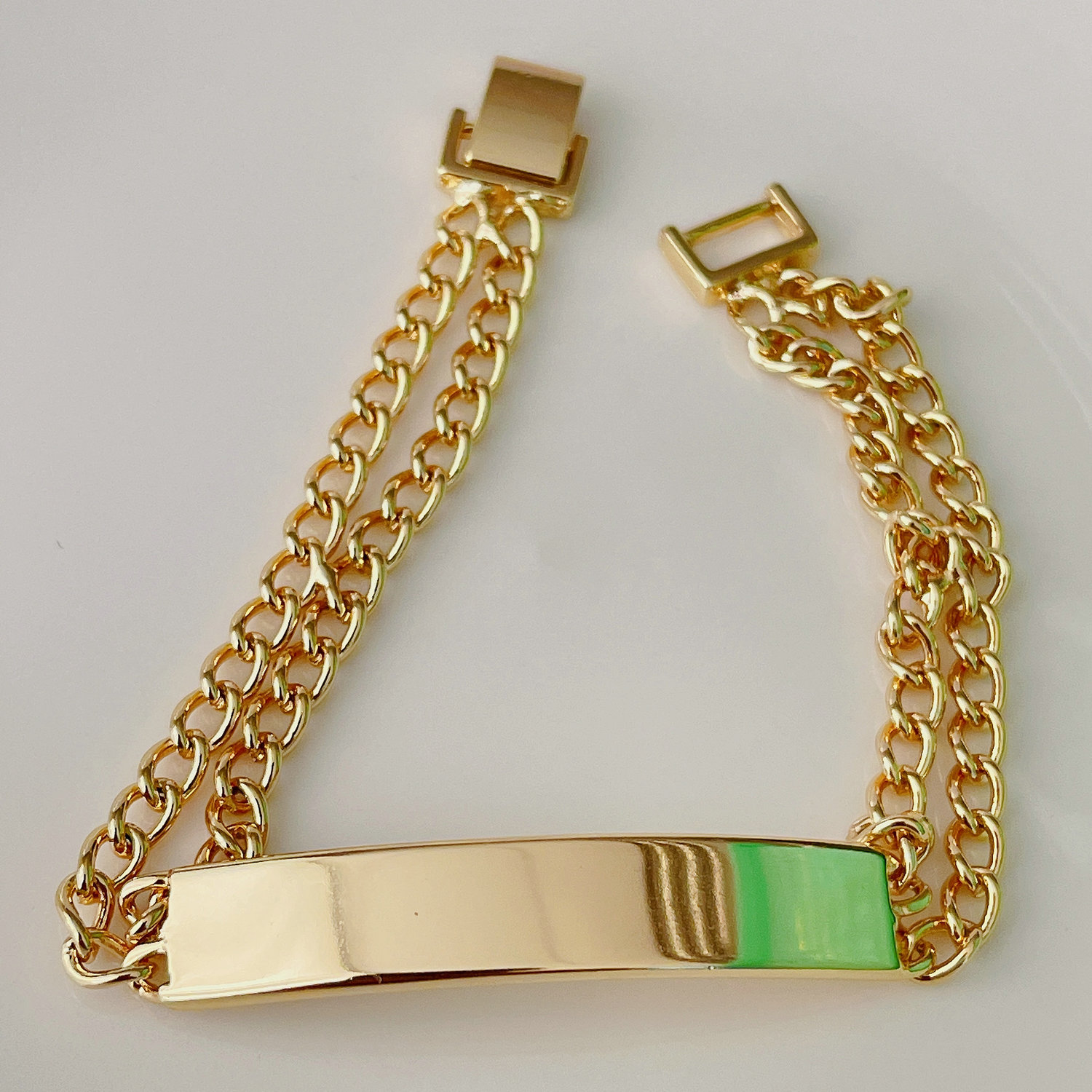 Metal bar chain bracelet