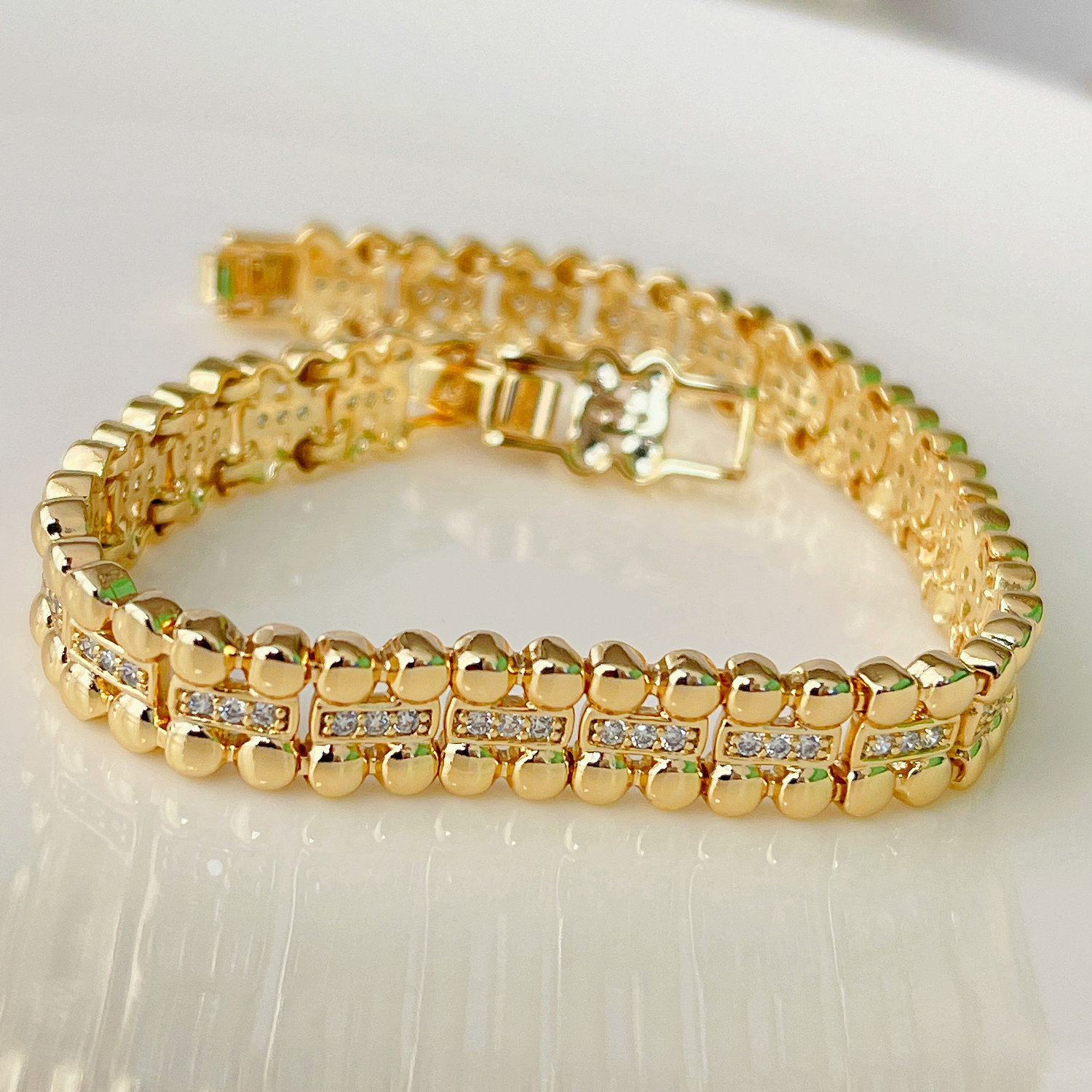 Pave cuban bracelet
