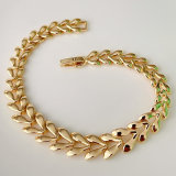14k gpld plated leaf bracelet
