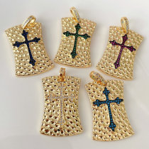 Square cross pendant