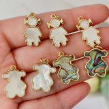 Shell  girl and bear charm