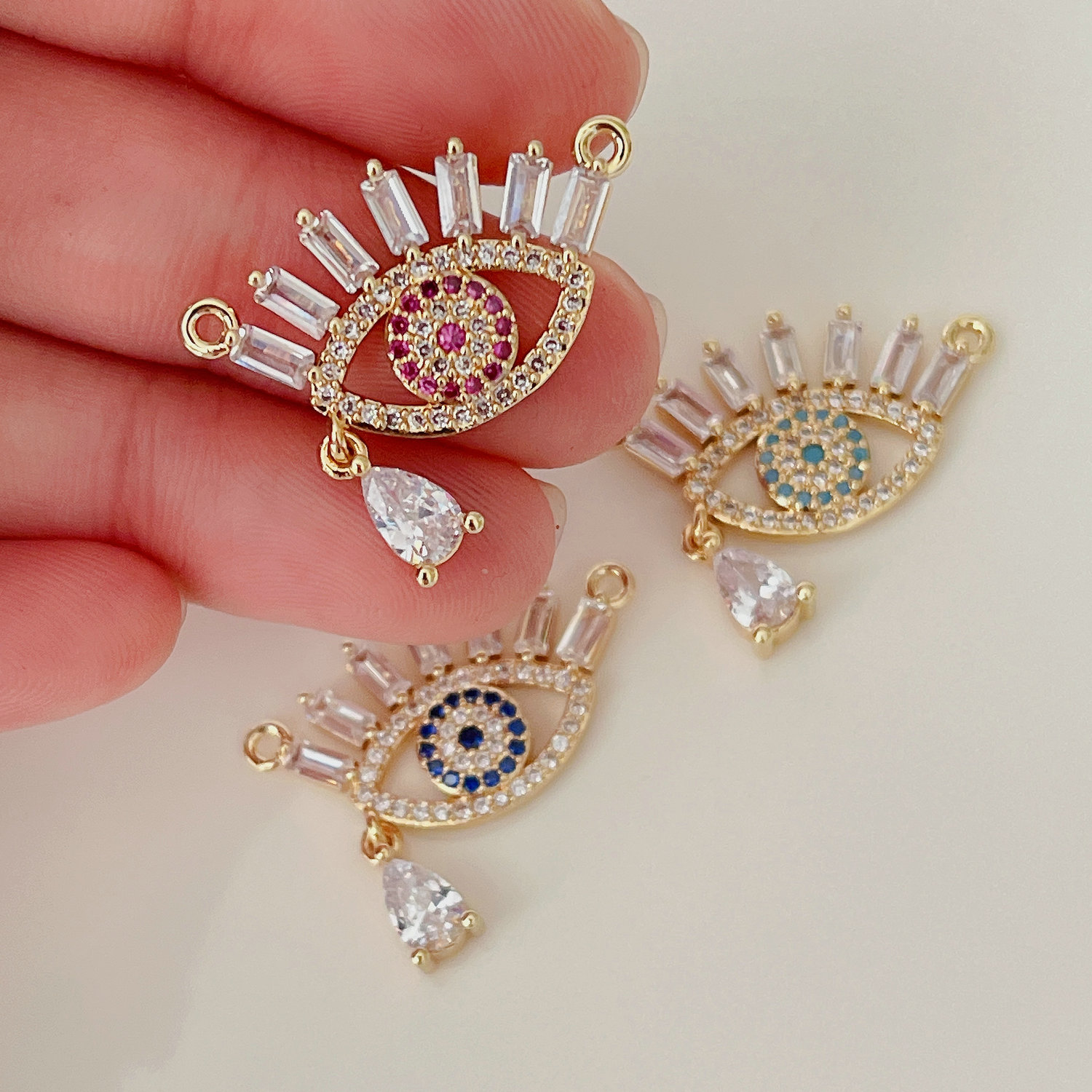 Eye charm for necklace