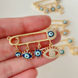 Eye charm pin pendant for necklace